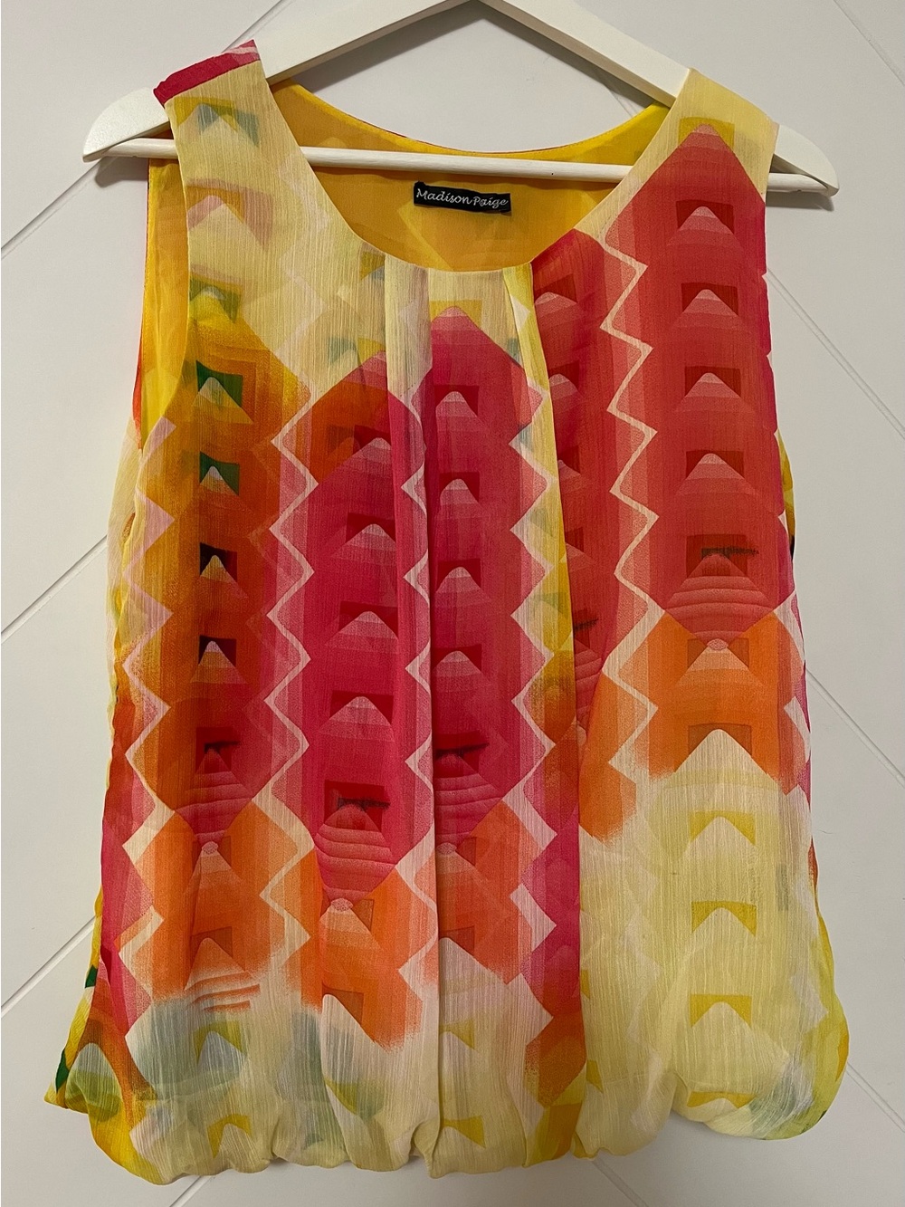 Madison Paige Sleeveless Colourful Top